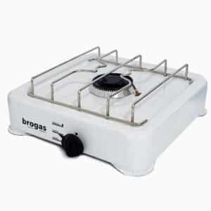 Anafe Aprobado 1 Hornalla Blanco Enlozado | BROGAS