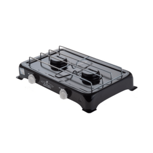 Anafe A Gas de 2 Hornallas Enlozado (Negro) | CONOMETAL