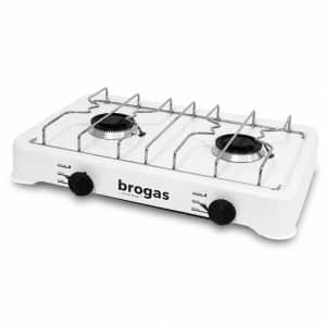 Anafe Aprobado 2 Hornallas Blanco Enlozado | BROGAS