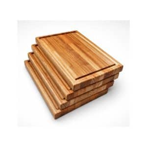Set Platos De Madera Eucalipto Tablitas X 4 | SUPERNOVA