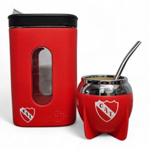 Mate Térmico Tradicional Con Bombilla + Yerbero Independiente | PAMPA