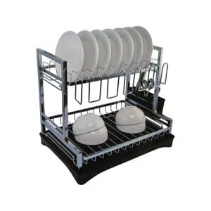 Secaplatos Plegable Acero Inox 2 Niveles Con Bandeja | BELITA