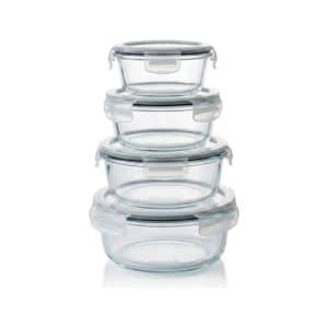 Contenedores Herméticos Vidrio Templado Circular Set X4